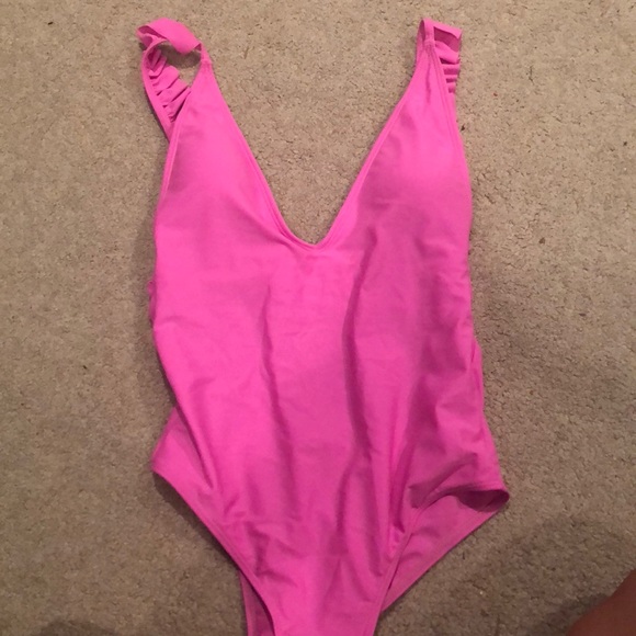 SHEIN Other - SHEIN hot pink ruffle one piece